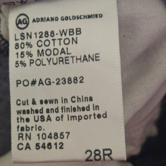 AG Adriano Goldschmied NWT Digital Luxe Denim Legging Jeans In Weber Size 28R - Picture 9 of 9